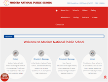 Tablet Screenshot of modernnationalpublicschool.com